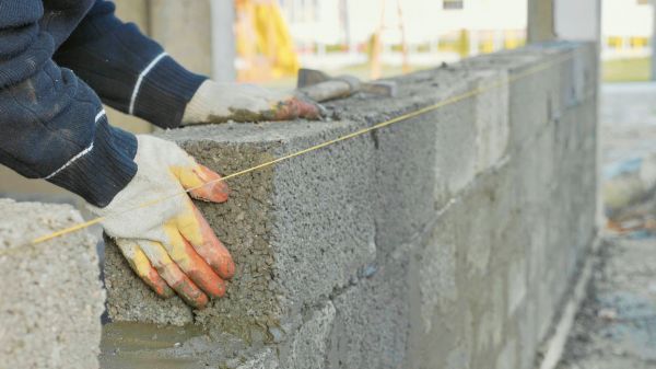Block Wall Installation